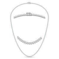 LG.18WG Graduating Tennis Necklace 10cts