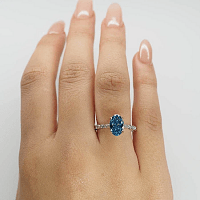 Cathedral Marqui Ring with Lab Grown Diamond 1.55ct