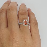 Angeli Halo Ring with Lab Grown Diamond 1.55ct