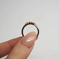 Wedding Ring with Marquise Diamond 0.56ct Total Weight