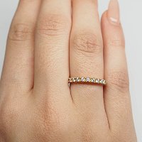Claw Set Wedding Ring with Diamond 0.38ct Total Weight