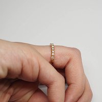 Claw Set Wedding Ring with Diamond 0.38ct Total Weight