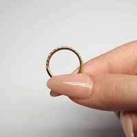 Claw Set Wedding Ring with Diamond 0.38ct Total Weight