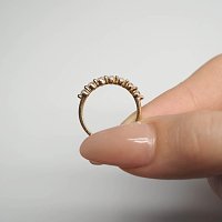 Claw Set Wedding Ring with Diamond 0.46ct Total Weight