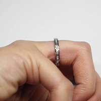 Wedding Ring with Princess & Baguette Diamonds 0.99ct Total Weight
