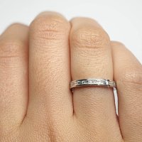 Channel Set Wedding Ring with Baguette Diamonds 1ct Total Weight