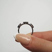 Clover Ring with Diamond 0.06ct & Sapphire 0.56ct Total Weight
