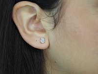 Earrings with 2 Lab Grown IGI Diamonds 1.04ct Total Weight