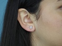 Earrings with 2 Lab Grown IGI Diamonds 1.42ct Total Weight