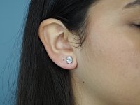 Earrings with 2 Lab Grown IGI Diamonds 2ct Total Weight