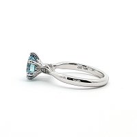 Tulip Petal Ring with Blue & White Lab Grown Diamond 1.64cts Total Weight