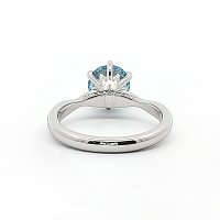 Tulip Petal Ring with Blue & White Lab Grown Diamond 1.64cts Total Weight