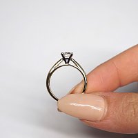 Cathedral Ring with Lab Grown Diamond 0.96ct