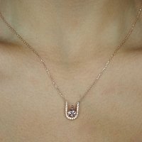 Diamond Necklace with Natural Diamonds and Morganite