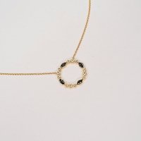 Diamond Necklace with Natural Diamonds and Natural Blue Topaz