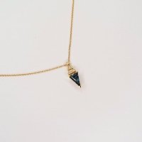 Diamond Necklace with Natural Diamonds and Natural Blue Topaz