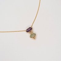 Diamond Necklace with Natural Gemstones