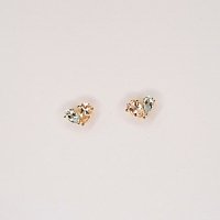 Earrings with Natural Aquamarine and Morganite Gemstones