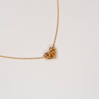 Necklace with Natural diamonds and Citrine