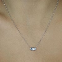 Necklace with Natural Aquamarine
