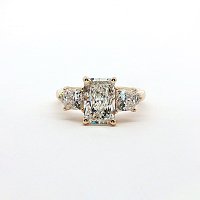 Calista 3 Stones Ring with IGI LG Diamonds 3.2cts Total Weight