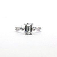 Ariel Side Stones Ring with IGI LG Diamonds 2.02cts Total Weight