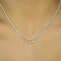 LG.18WG Graduating Tennis Necklace 5cts