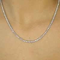 LG.18WG Graduating Tennis Necklace 10cts