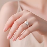 Tulip Engagement Ring with IGI LG Diamonds 1.54cts Total Weight