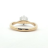 Tulip Petal Engagement Ring with IGI LG Diamonds 1.09cts Total Weight