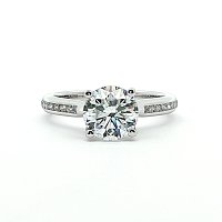 Dalia Side Stones Engagement Ring with IGI LG Diamond 1.7cts Total Weight