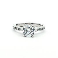 Tulip Engagement Ring with IGI LG Diamond 1.01cts Total Weight