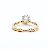Tulip Petal Engagement Ring with IGI LG Diamonds 1.09cts Total Weight