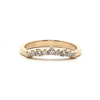 Cluster Wedding Ring with LG Diamonds 0.17ct Total Weight