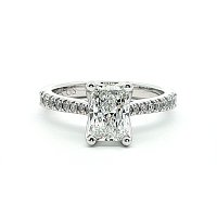 Tulip Engagement Ring with IGI LG Diamonds 1.06ct Total Weight