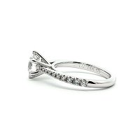 Cathedral Engagement Ring with IGI LG Diamonds 1.23ct Total Weight