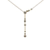 Diamond Drop Necklace with Natural Diamonds 0.26ct Total Weight