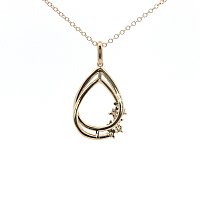 Diamond Drop Necklace with Natural Diamonds 0.20ct Total Weight