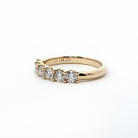 Stacker U Shaped Wedding Ring with Lab-grown Diamonds 0.6ct Total Weight