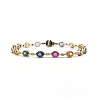 Multi‑Color Bracelet with Natural Sapphires 8.50cts Total Weight