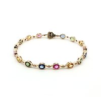Multi‑Color Bracelet with Natural Sapphires 8.50cts Total Weight