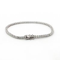 Tennis Bracelet with Round Natural Diamonds 4cts Total Weight