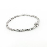Tennis Bracelet with Round Natural Diamonds 4cts Total Weight