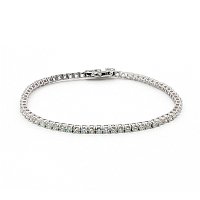 Tennis Bracelet with Round Natural Diamonds 4cts Total Weight