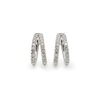 Round Lab Grown Diamond Hoop Earrings 0.18ct Total Weight