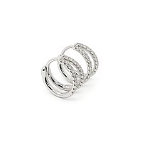 Round Lab Grown Diamond Hoop Earrings 0.18ct Total Weight