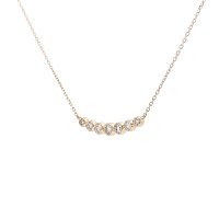Round Lab Grown Diamond Bar Necklace 0.254ct Total Weight
