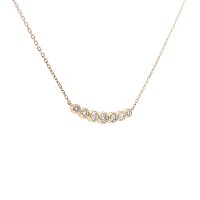 Round Lab Grown Diamond Bar Necklace 0.254ct Total Weight