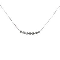 Round Lab Grown Diamond Bar Necklace 0.254ct Total Weight