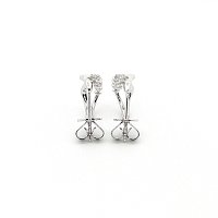 Round Lab Grown Wavy Diamond Stud Earrings 0.216ct Total Weight